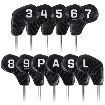 Black PVC Alligator Lines Iron 11pcs(3-9,P,A,S,L)